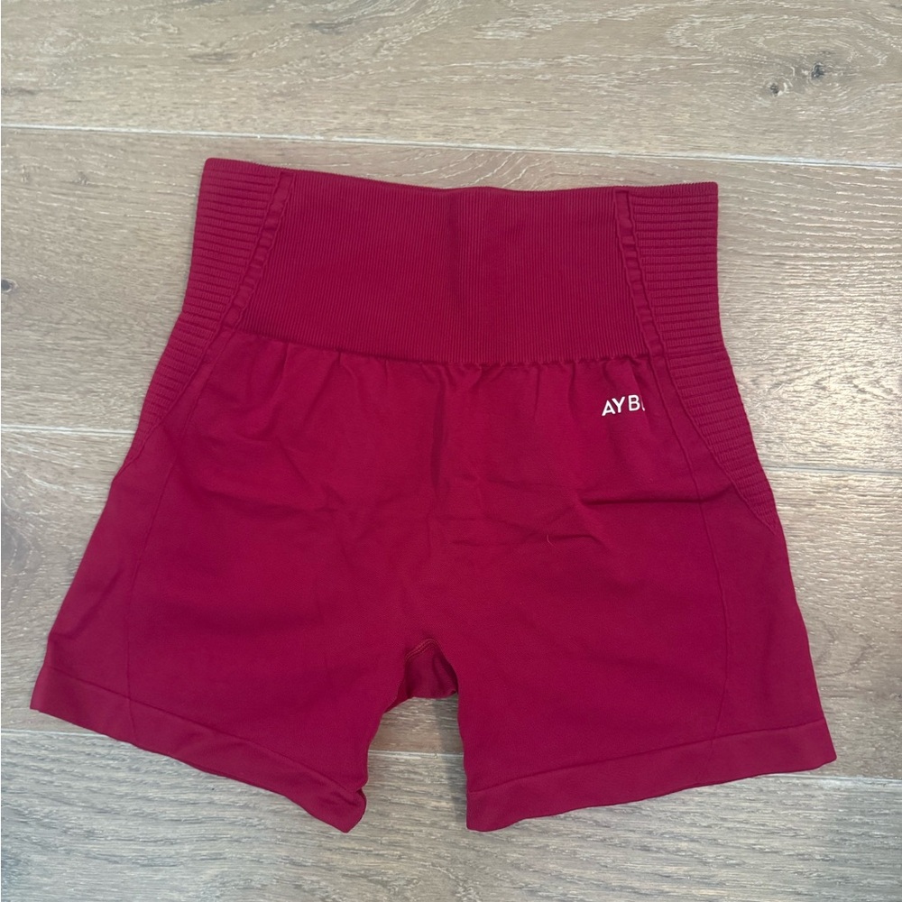 AYBL Women's Athletic Shorts in Deep Red